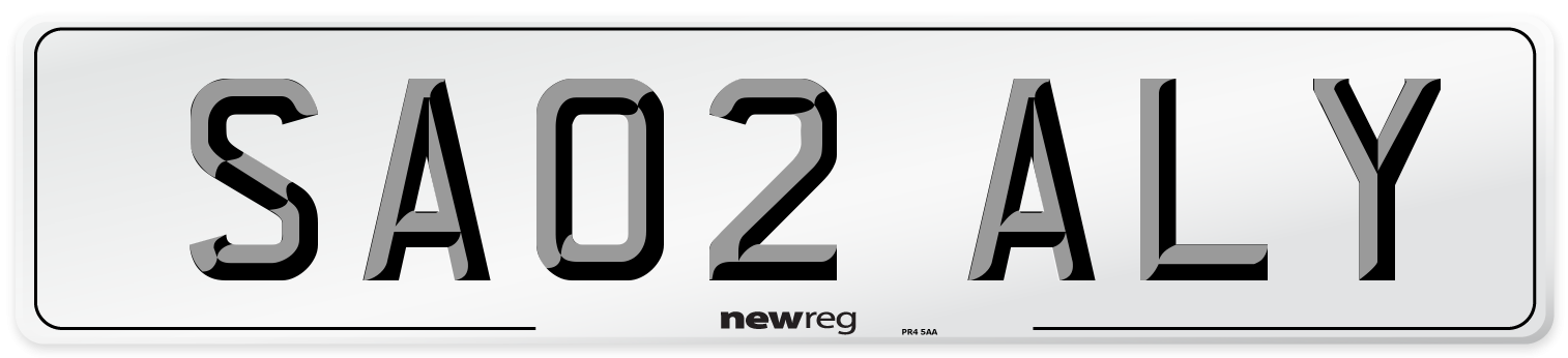 SA02 ALY Number Plate from New Reg